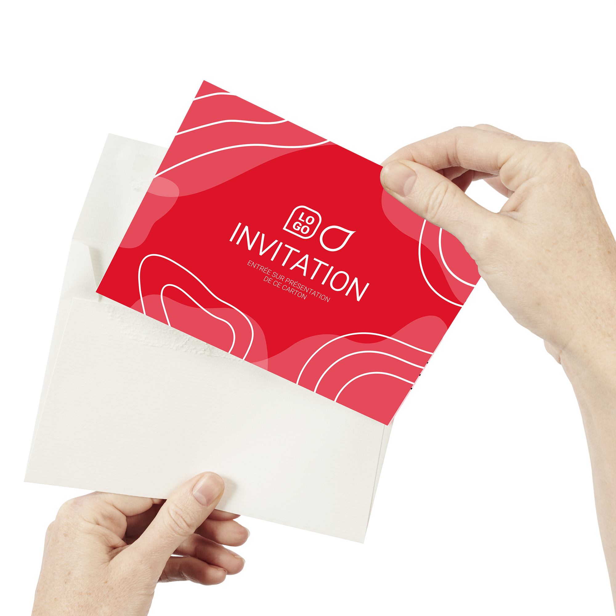 carton d'invitation imprimé et enveloppe à Paris